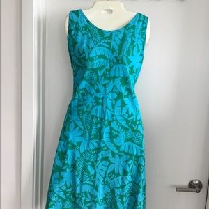 Escapada Vibrant Turquoise Blue/ Green dress Size Large $50